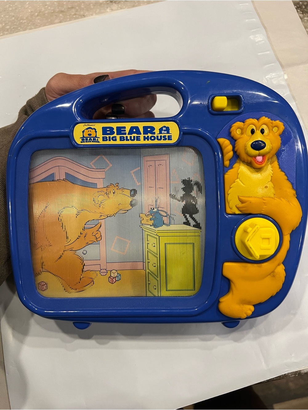 1999 Bear In The Big Blue House Scrolling Music Box
